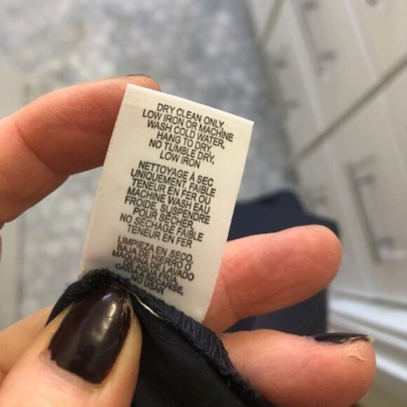 W by Worth sleeveless navy cotton/nylon + black ruffle top, size S - Picture 4 of 9